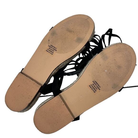 Banana Republic Leather Gladiator Style Espadrille Flat Sandals Women’s Size 7.5 - Picture 5 of 6